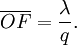 \,\overline{OF}=\frac{\lambda }{q} .